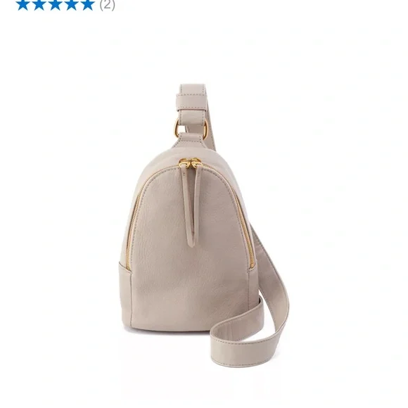 Elegant Cream Leather Sling Bag - Picture 1 of 3